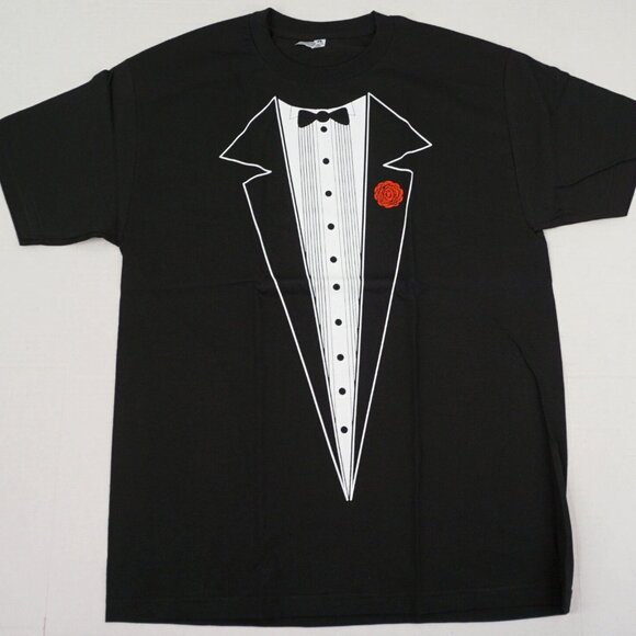 Tuxedo Costume T-Shirt Wedding Prom Party Humor Graphic Adult Funny Gift Tee 150 - Picture 1 of 5